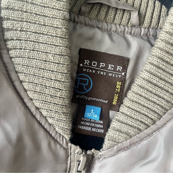 Roper Western Vest Boys Poly Price Point Tan Size Large 12-14 - Picture 2 of 3